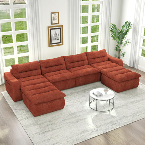 Right sofa seat, L-shaped modular combined sofa, compressed combined sofa, modern lazy style comfortable beanbag sofa-Beige