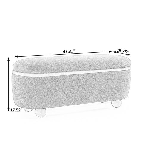 Large Capacity Modern Storage Ottoman Bench, Upholstered Footrest & Comfortable Chair with Storage for Living Room, Bedroom