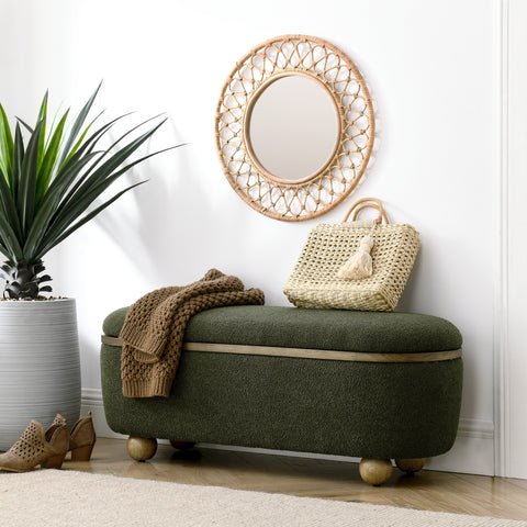 Large Capacity Modern Storage Ottoman Bench, Upholstered Footrest & Comfortable Chair with Storage for Living Room, Bedroom