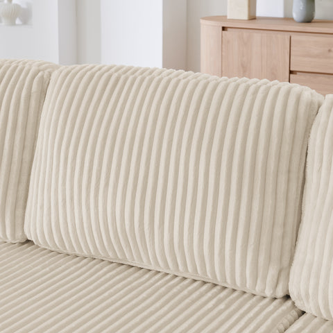 U shape Modular Sectional Sofa, Compressed Sectional Sofa Modern Minimalist Style Corduroy Couch, Sleeper Sofa for Living Room, Bedroom, Comfy Compressed Sofa Couch Space-Efficient Design-green