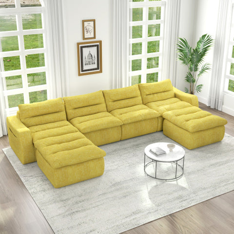 Right sofa seat, L-shaped modular combined sofa, compressed combined sofa, modern lazy style comfortable beanbag sofa-Beige