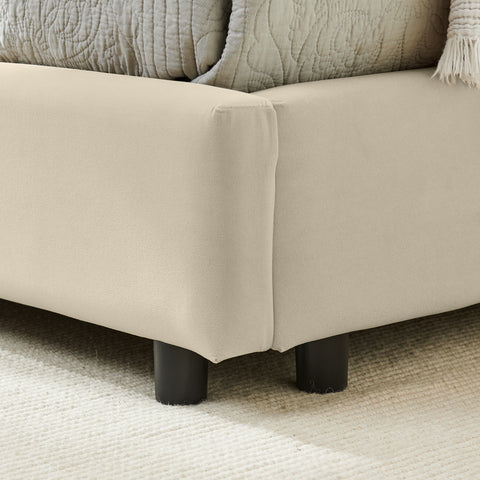 Full Size Upholstered Tufted Bed Frame, Sofa Bed Frame with Comfortable Backrest and Armrests, Full Size Bed for Bedroom, Living Room,Velvet(81''*60''*29.5'')