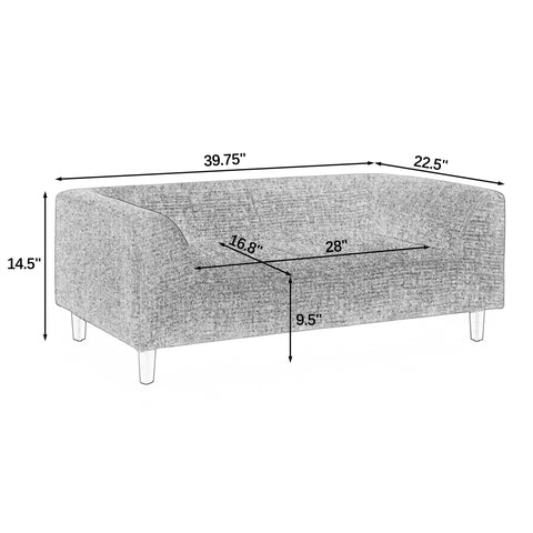 Modern Pet Sofa with Backrest & Armrests, Rectangular Design for Medium & Large Dogs, Soft Cushion for Ultimate Comfort