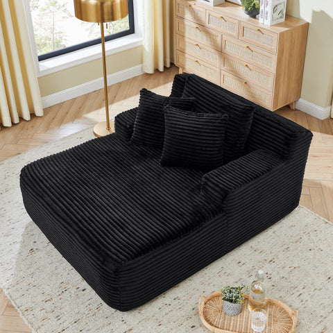 Single lazy sofa lounge chair, no assembly required, made of velvet fabric, fluffy modern single lounge chair, used for indoor living rooms and bedrooms