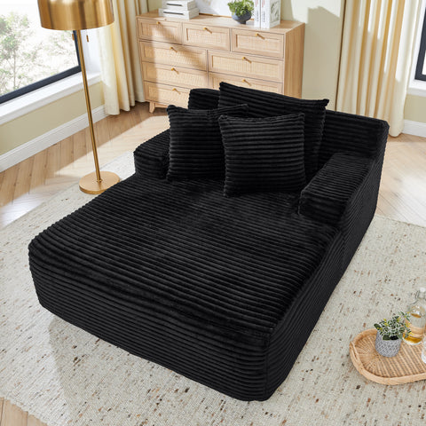 Single lazy sofa lounge chair, no assembly required, made of velvet fabric, fluffy modern single lounge chair, used for indoor living rooms and bedrooms