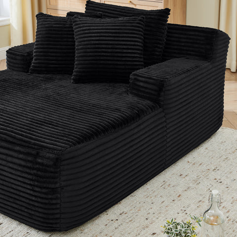 Single lazy sofa lounge chair, no assembly required, made of velvet fabric, fluffy modern single lounge chair, used for indoor living rooms and bedrooms