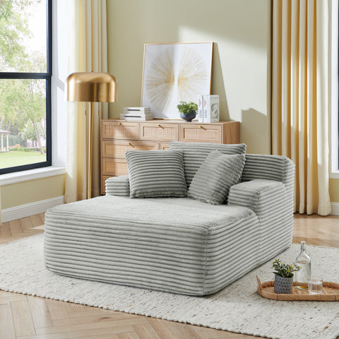Single lazy sofa lounge chair, no assembly required, made of velvet fabric, fluffy modern single lounge chair, used for indoor living rooms and bedrooms