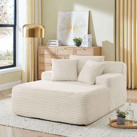 Single lazy sofa lounge chair, no assembly required, made of velvet fabric, fluffy modern single lounge chair, used for indoor living rooms and bedrooms