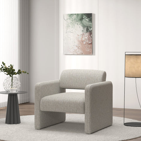 Upholstered Single Sofa Chair with Armrests, Comfortable Seating for Dining Room, Living Room, Bedroom, Reception Area