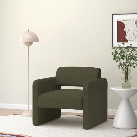 Upholstered Single Sofa Chair with Armrests, Comfortable Seating for Dining Room, Living Room, Bedroom, Reception Area
