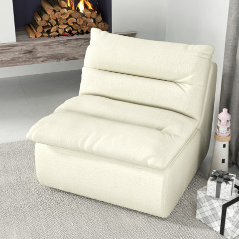 Modern Lazy Floor Sofa, Armless Lounge Chair, Comfy Bean Bag Couch, Single Corner Sofa for Living Room, Bedroom, Salon, Office