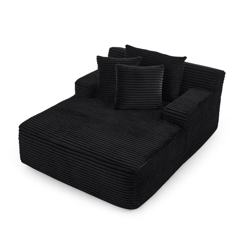 Single lazy sofa lounge chair, no assembly required, made of velvet fabric, fluffy modern single lounge chair, used for indoor living rooms and bedrooms