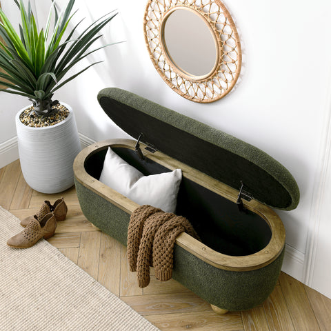 Large Capacity Modern Storage Ottoman Bench, Upholstered Footrest & Comfortable Chair with Storage for Living Room, Bedroom
