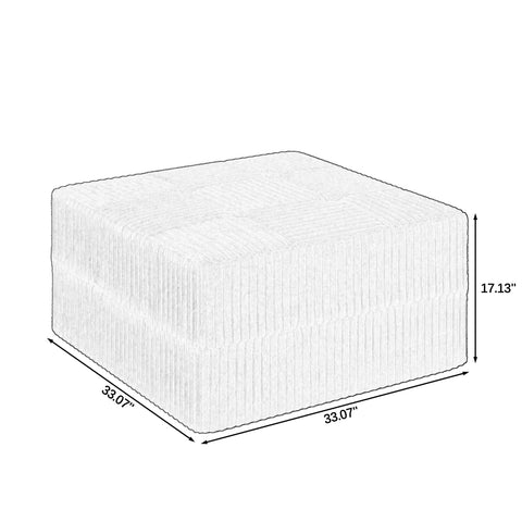 L-Shape Modular Sectional Sofa, DIY Compressed Corduroy Couch in Modern Minimalist Style, Space-Efficient Sleeper Sofa for Living Room and Bedroom