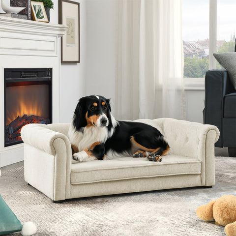 Elegant Rectangle Pet Bed for Medium & Large Dogs, Durable Elevated Sofa Bed, Comfortable Dog Couch, Modern & Stylish Design for Large Dogs