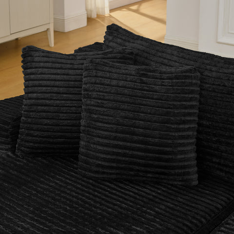Two-seater lazy sofa lounge chair,Compressed sofa no assembly required, made of velvet fabric, fluffy modern lounge chair, used for indoor living rooms and bedrooms
