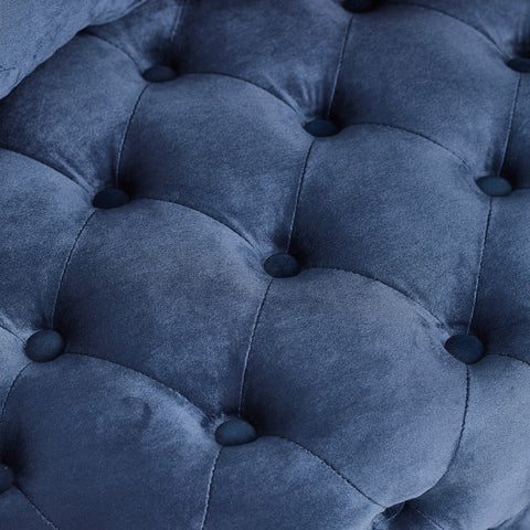 Velvet Upholstered Swivel Chair for Living Room, Button Tufted Design, Movable Wheels, Includes 3 Pillows, Stylish Accent Chair