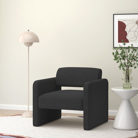 Upholstered Single Sofa Chair with Armrests, Comfortable Seating for Dining Room, Living Room, Bedroom, Reception Area