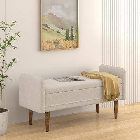 Teddy Velvet Storage Ottoman Chair with Hidden Storage Space, Soft & Stylish, Ideal for Apartments, Living Rooms, Bedrooms