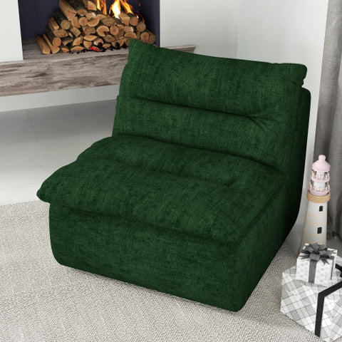 Modern Lazy Floor Sofa, Armless Lounge Chair, Comfy Bean Bag Couch, Single Corner Sofa for Living Room, Bedroom, Salon, Office
