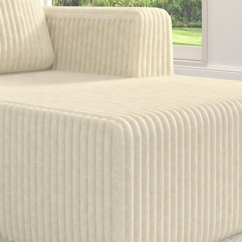 Modern U-Shaped Modular Sofa, Compressed Corduroy Sectional Couch, Convertible Sleeper Sofa for Bedroom,Living Room,Comfortable