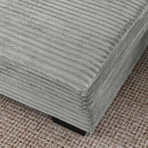 Corduroy Tufted Upholstered Sleeper Sectional Sofa, L-Shaped Modular Convertible Sofa , Can freely change the position of the footrests(Assembly is required)