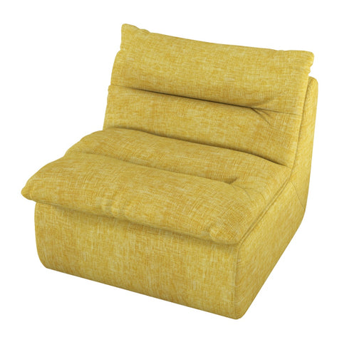 Modern Lazy Floor Sofa, Armless Lounge Chair, Comfy Bean Bag Couch, Single Corner Sofa for Living Room, Bedroom, Salon, Office
